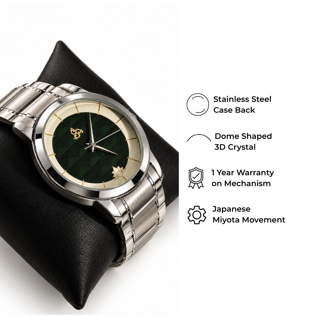 H'OURS MH15 | Men's Watch | Silver Bracelet | Quartz