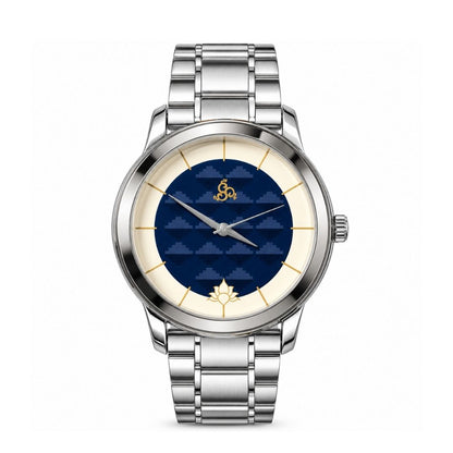H'OURS MH15 | Men's Watch | Silver Bracelet | Quartz