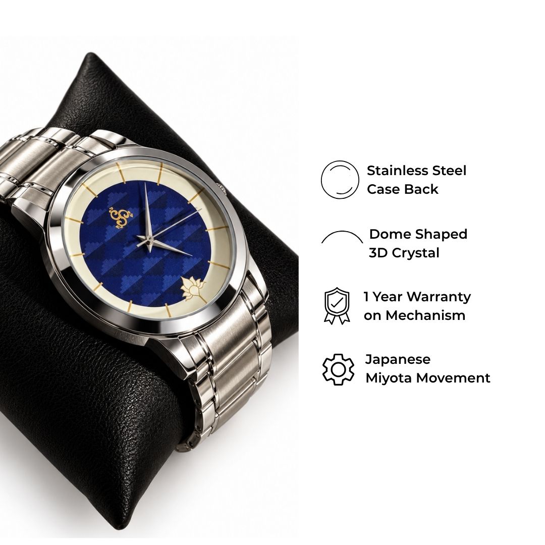 H'OURS MH15 | Men's Watch | Silver Bracelet | Quartz