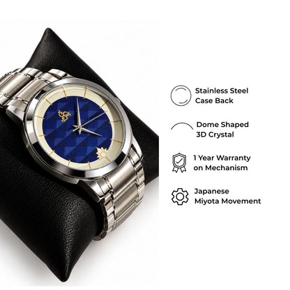 H'OURS MH15 | Men's Watch | Silver Bracelet | Quartz