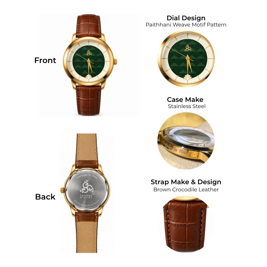H'OURS MH15 | Men's Watch | Classic Leather Strap| Quartz Movement