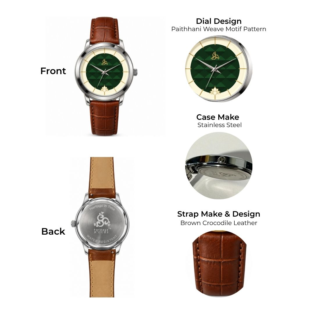 H'OURS MH15 | Men's Watch | Classic Leather Strap| Quartz Movement