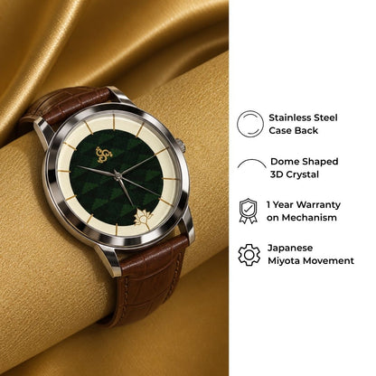 H'OURS MH15 | Men's Watch | Classic Leather Strap| Quartz Movement