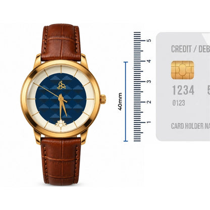 H'OURS MH15 | Men's Watch | Classic Leather Strap| Quartz Movement
