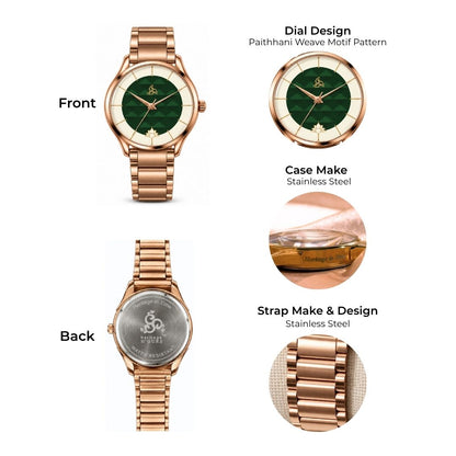 H'OURS MH15 2.0 | Women's Watch | Quartz Movement | Rose Gold