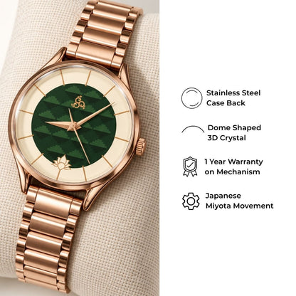 H'OURS MH15 2.0 | Women's Watch | Quartz Movement | Rose Gold