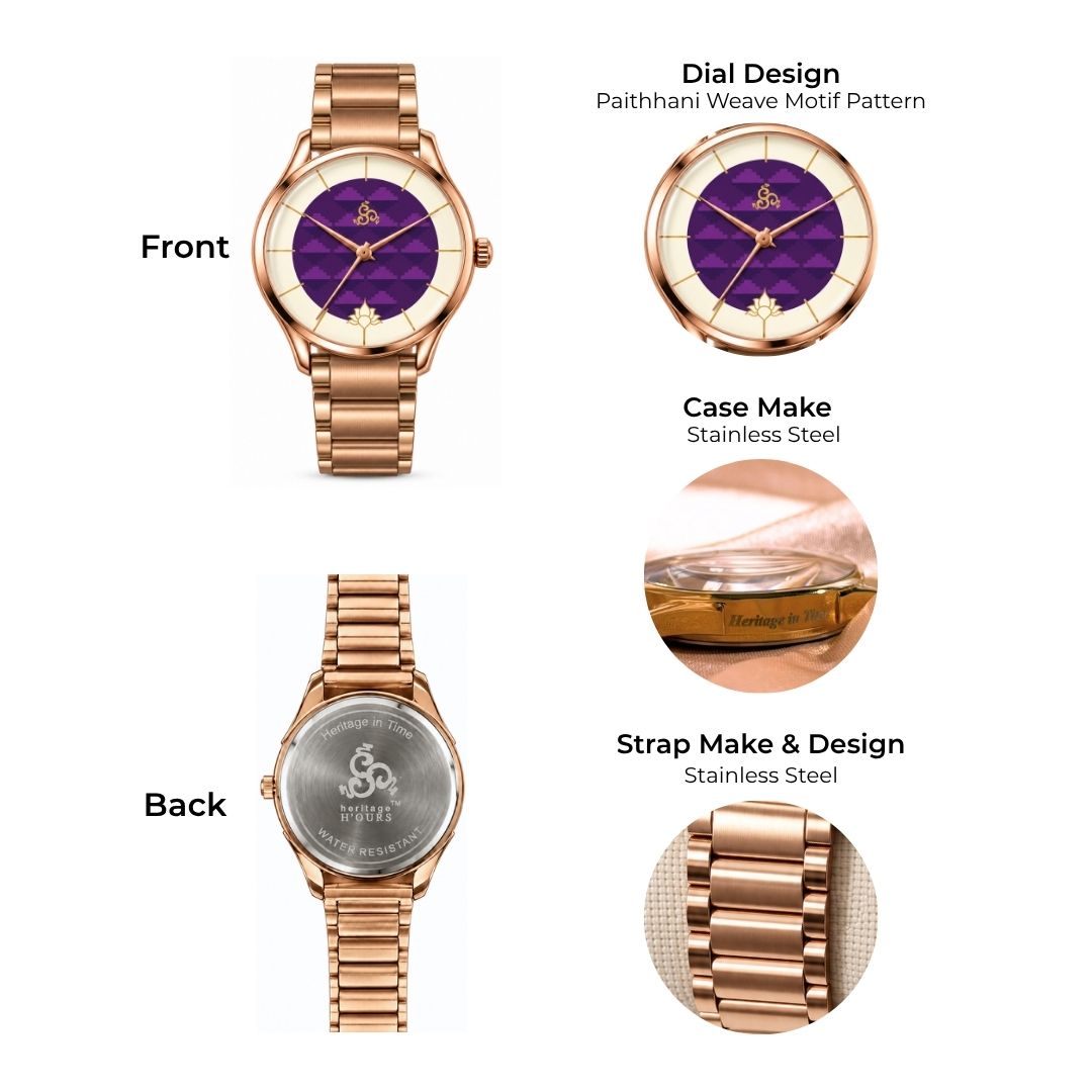 H'OURS MH15 2.0 | Women's Watch | Quartz Movement | Rose Gold