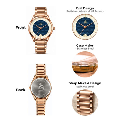 H'OURS MH15 2.0 | Women's Watch | Quartz Movement | Rose Gold