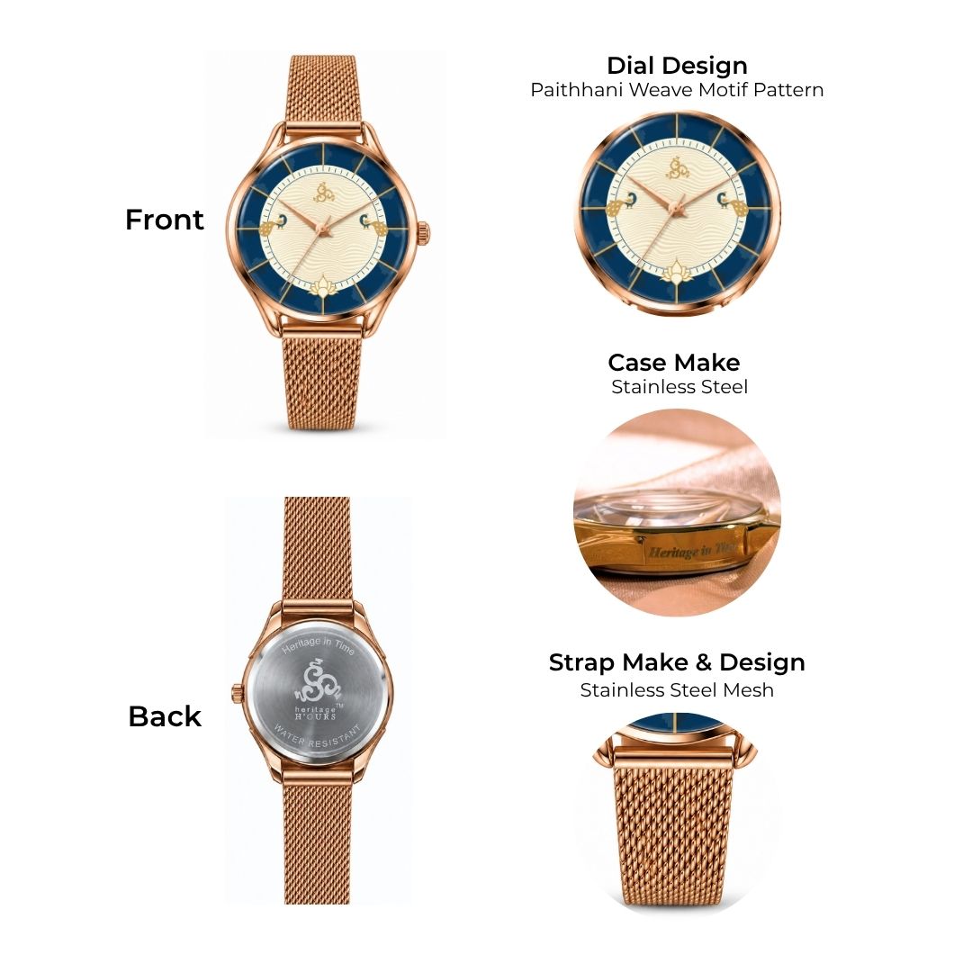 H'OURS MH15 OG | Women's Watch | Quartz Movement | Mesh Belt