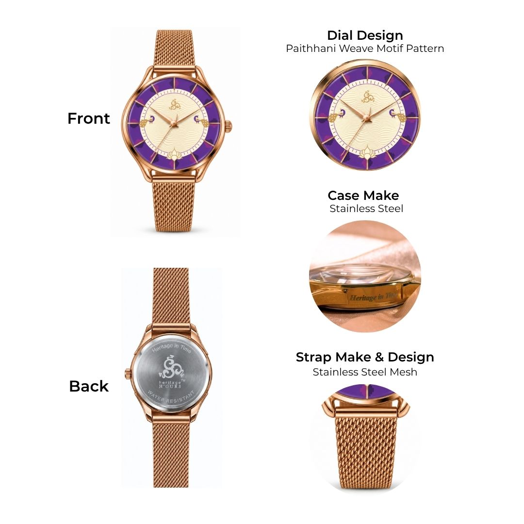 H'OURS MH15 OG | Women's Watch | Quartz Movement | Mesh Belt