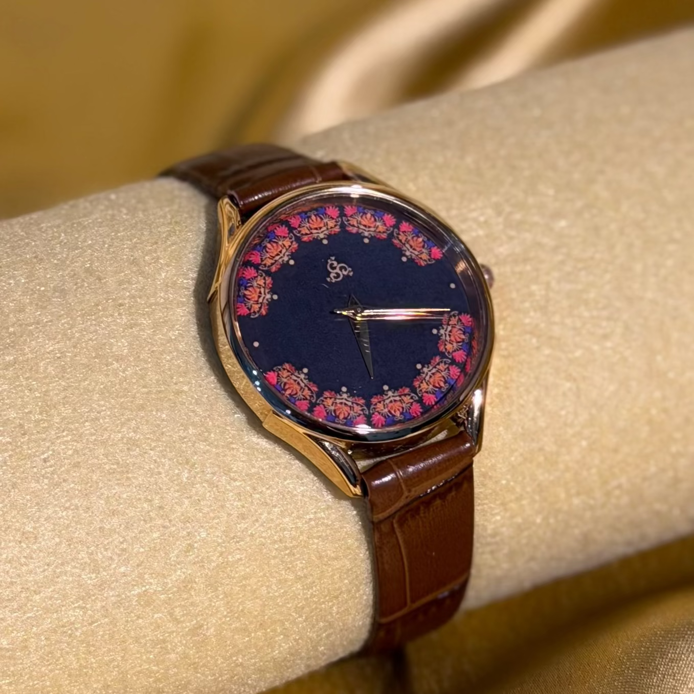 H'OURS Gul-e-Kashida | Black | Women's Watch | Quartz Movement