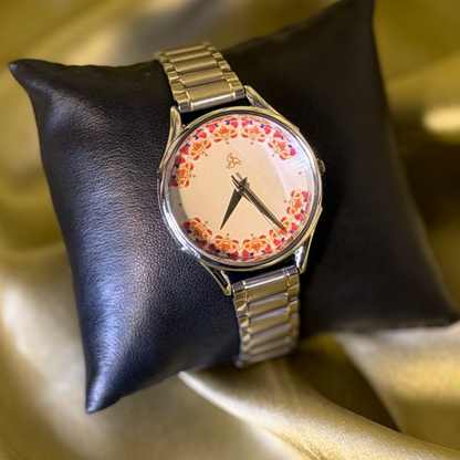 H'OURS Gul-e-Kashida | White & Silver | Women's Watch | Quartz Movement
