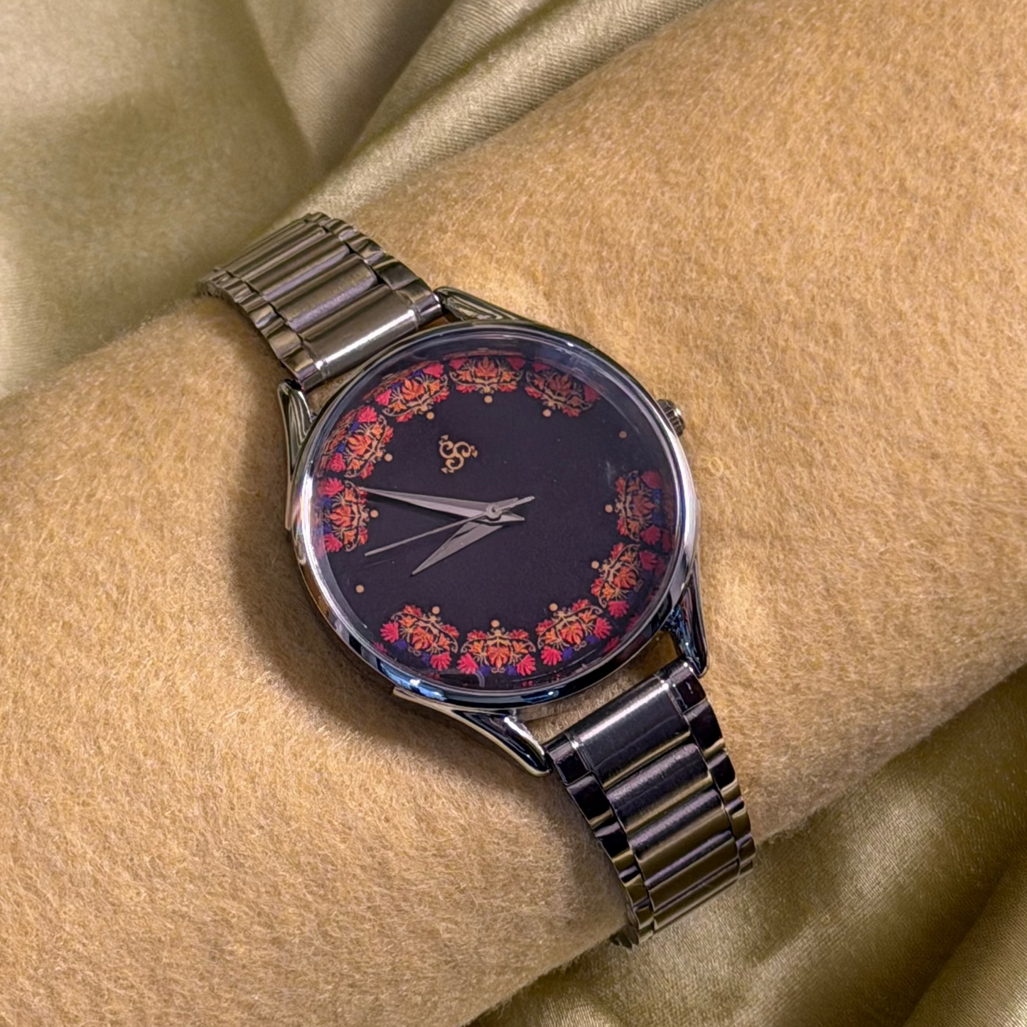 H'OURS Gul-e-Kashida | Black | Women's Watch | Quartz Movement