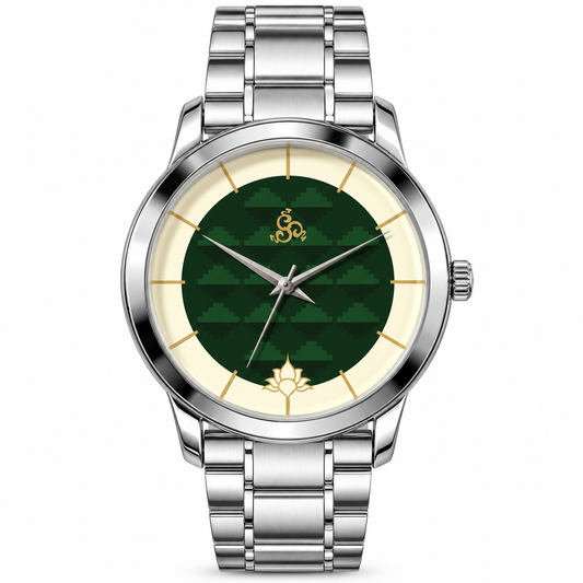 H'OURS MH15 | Men's Watch | Silver Bracelet | Quartz